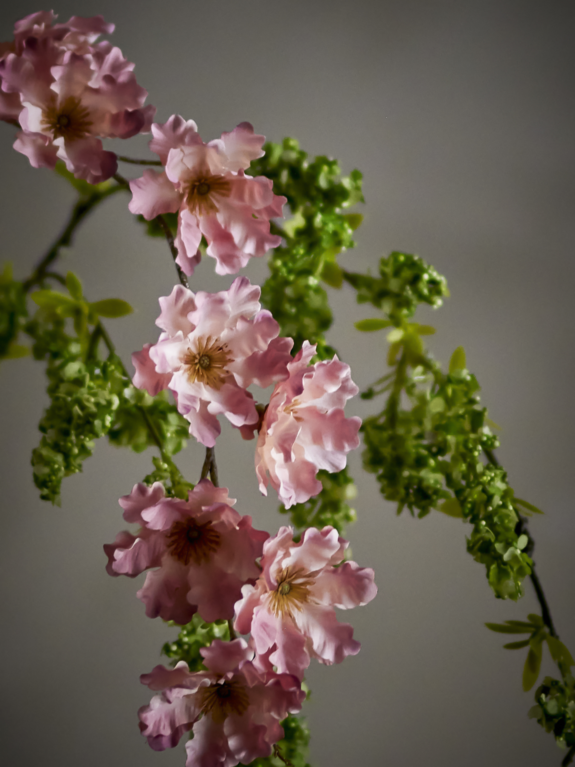 Wild Cherry Stilk, Rosa, Kunstige Blomster, D10xH90 cm