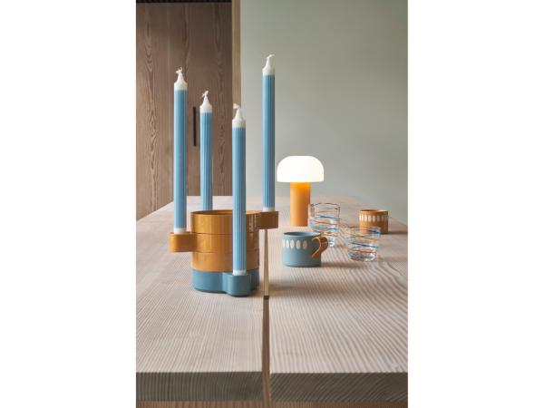 Villa Collection Styles Krus med hank og mønster 2 stk. Blå/Amber