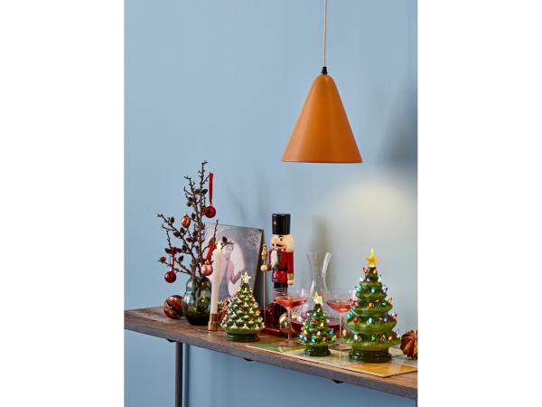 Celebrate LED juletræ Dia 10 x 17 cm Grøn keramik