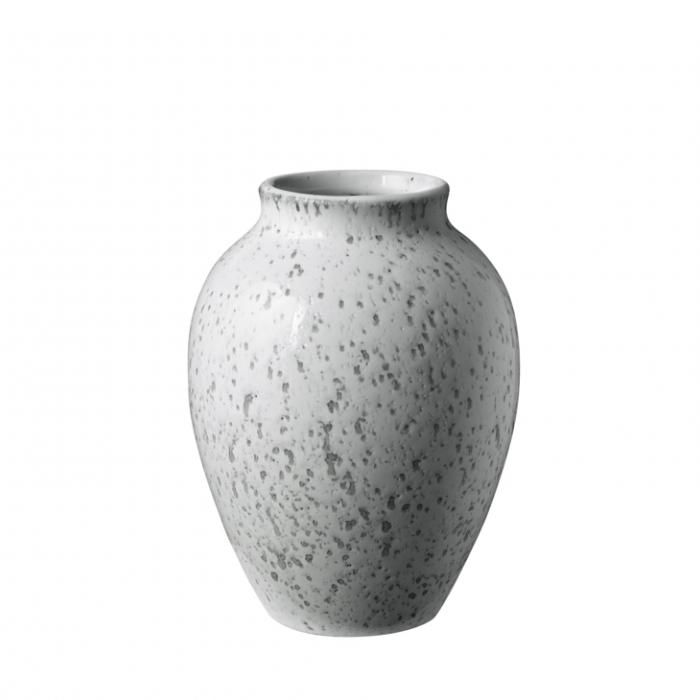 Billede af Knabstrup - vase, hvid/grå, 12.5 cm