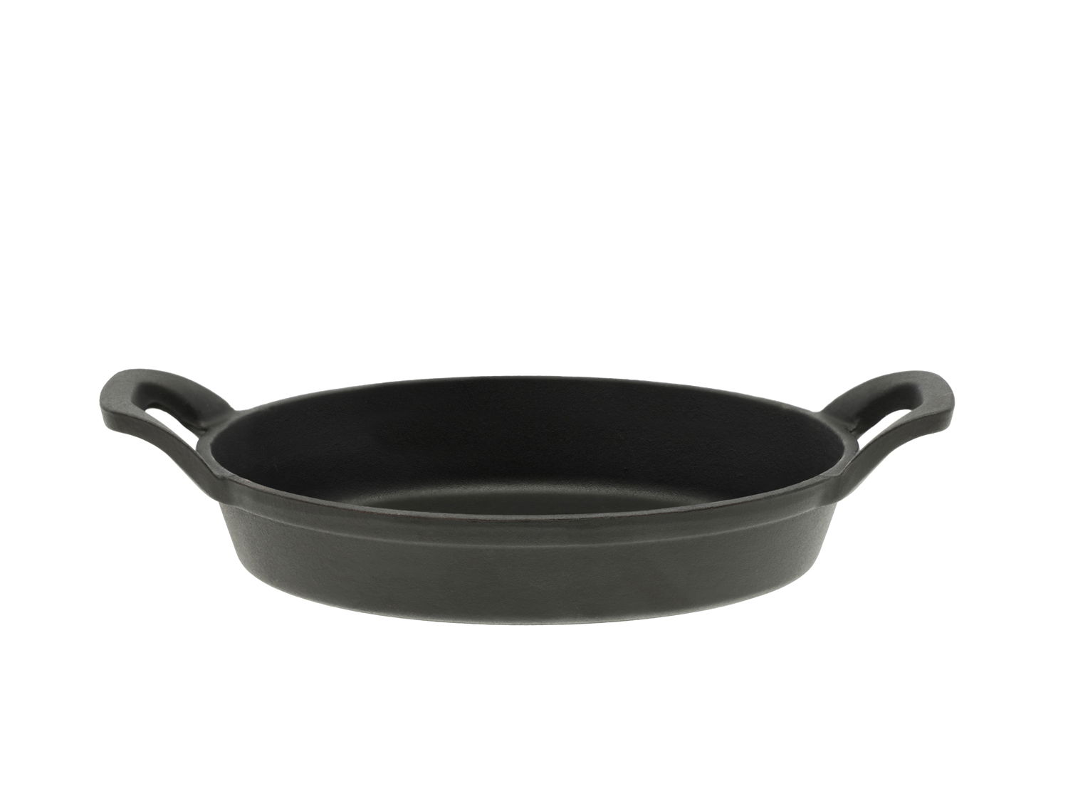 Pillivuyt - Pande med 2 greb oval Garonne Mini 0,75 liter Sort Støbejern