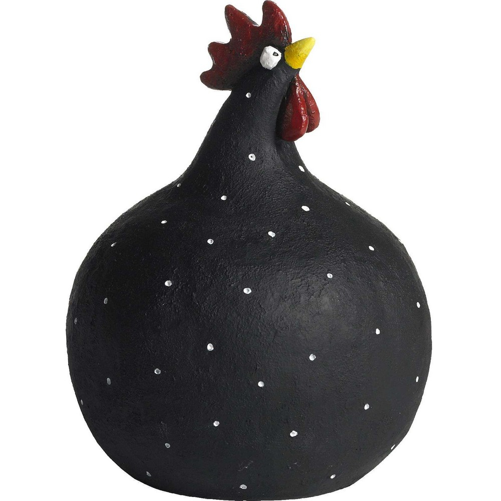 Høne, sort, 18 cm
