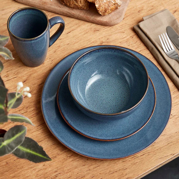 Ceramic Workshop - Svale frokost tallerken stentøj deep blue 1 stk 19,5 cm*