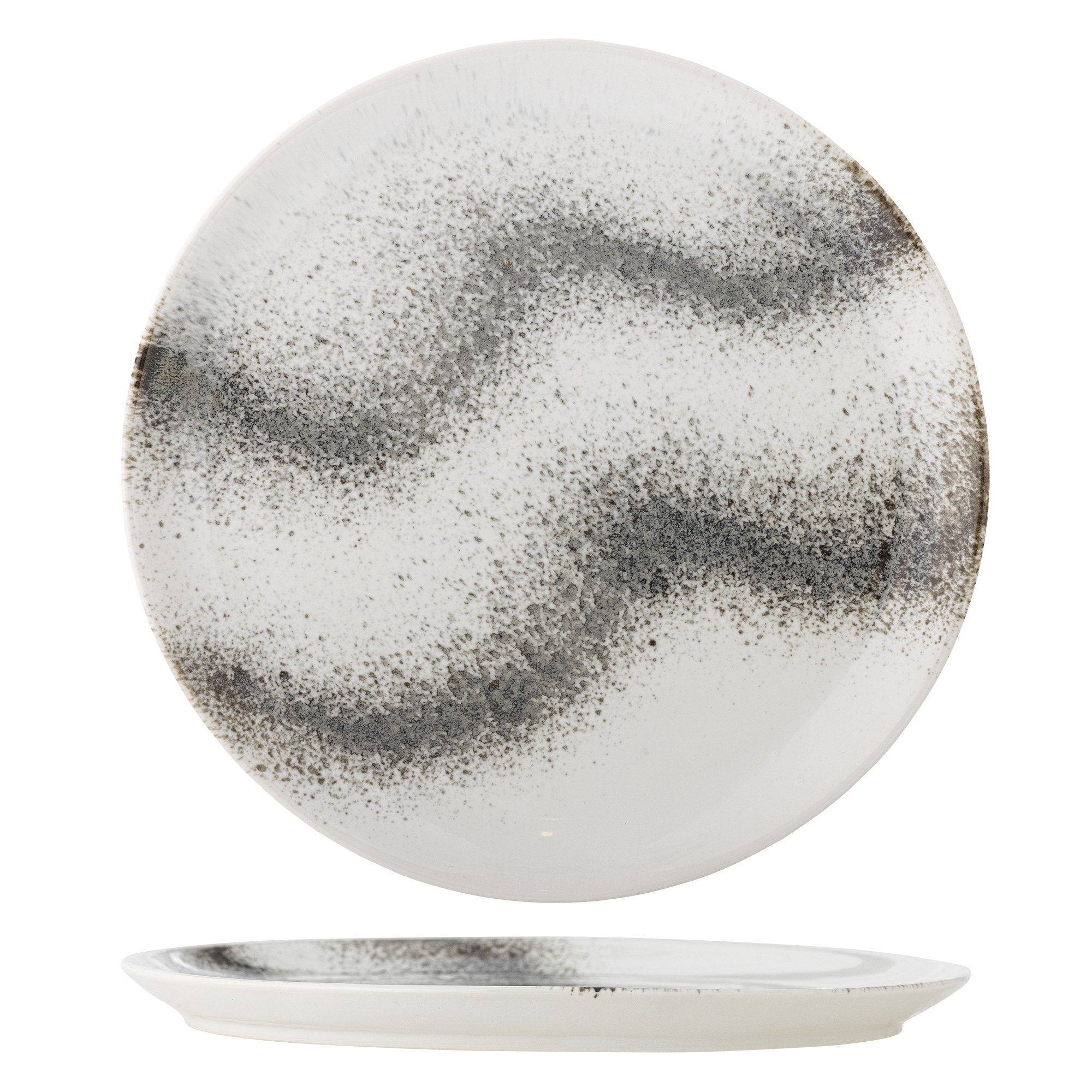Bloomingville - Paula Tallerken, Grå, Stentøj, D26,5xH2 cm billede