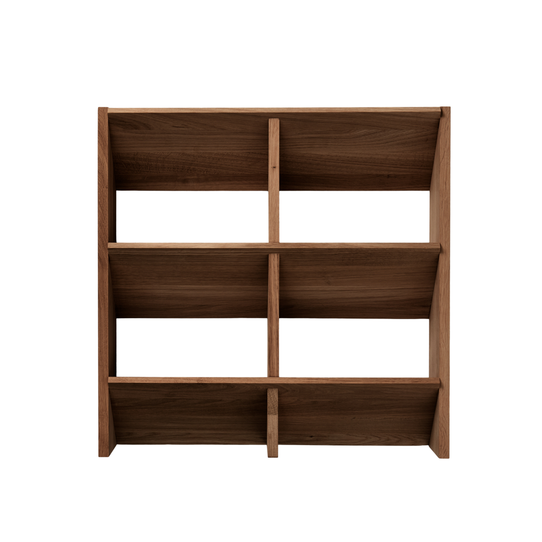 Andersen Furniture - Fold Hylde - Røget, L56,8xD12xH60 cm - 100% Massiv Eg - Røget Olie