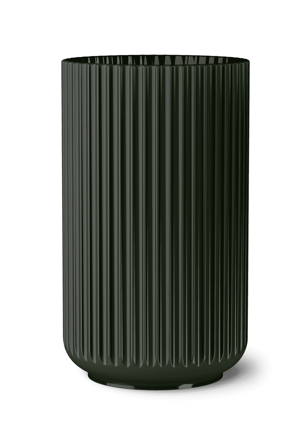 Lyngby Vase H31 cm mørk grøn porcelæn