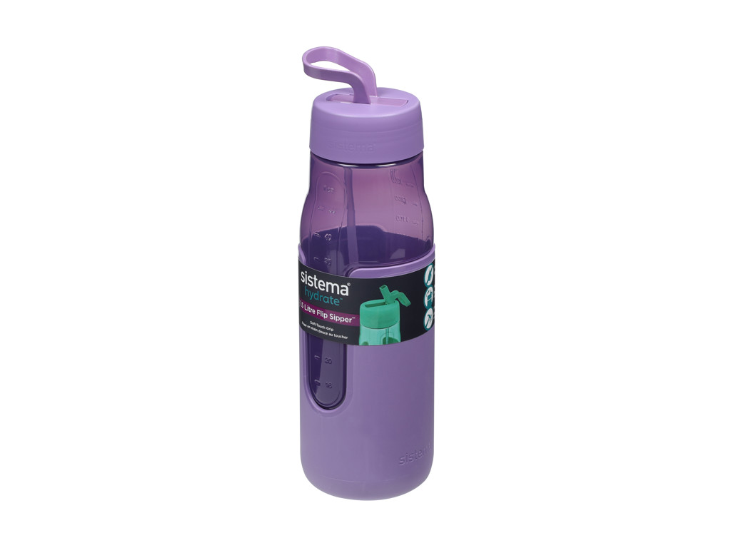 Sistema - Flip Sipper Bottle 1.5L, Lilla
