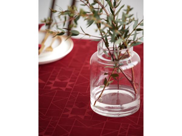 Juledug dia180 Star Damask Red