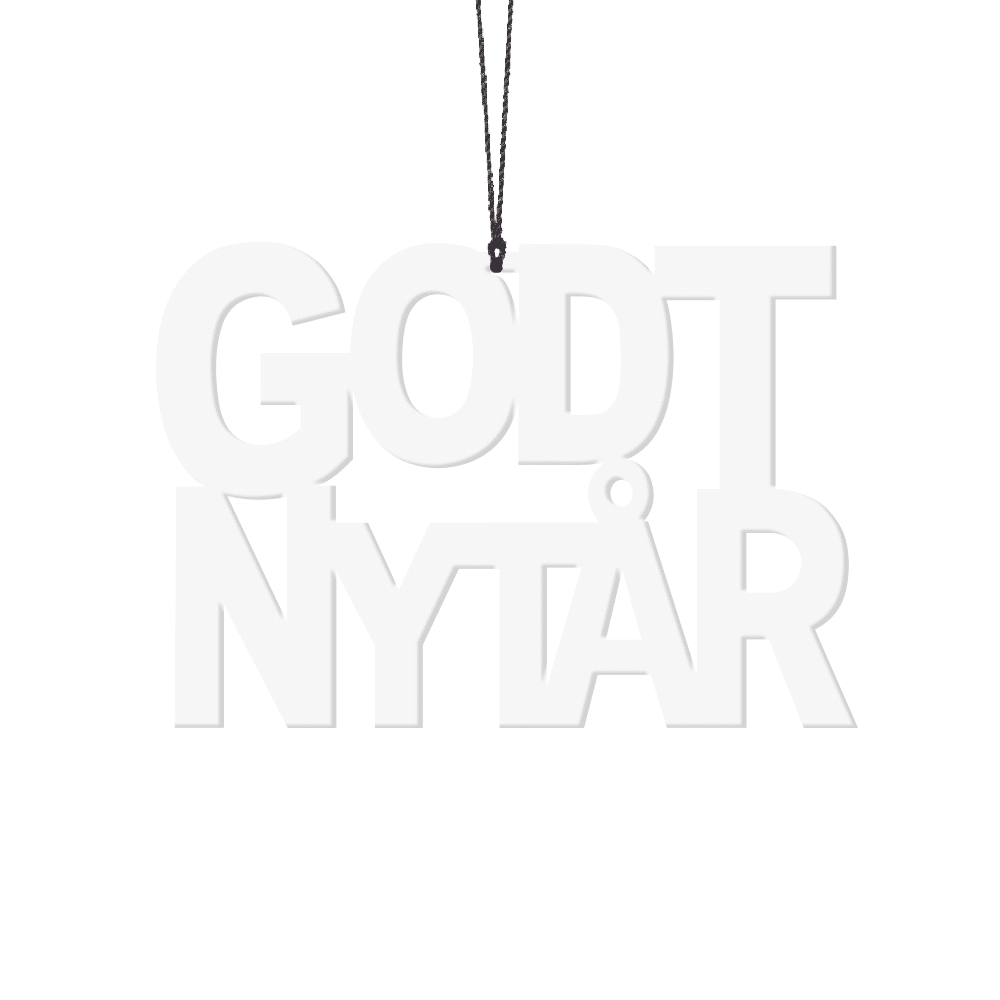 Godt Nytår, hvid 2 stk. Godt Nytår, hvid 2 stk.