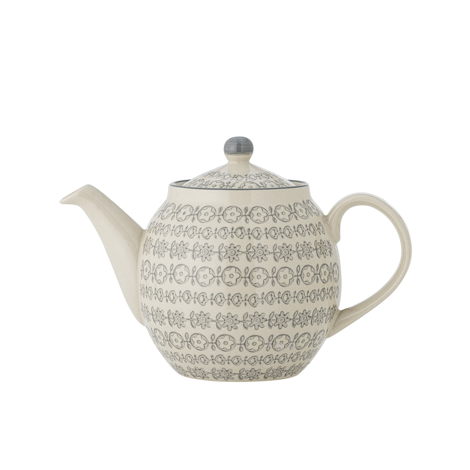 Bloomingville - Karine Tekande, Grå, Stentøj, D14xH16 cm billede