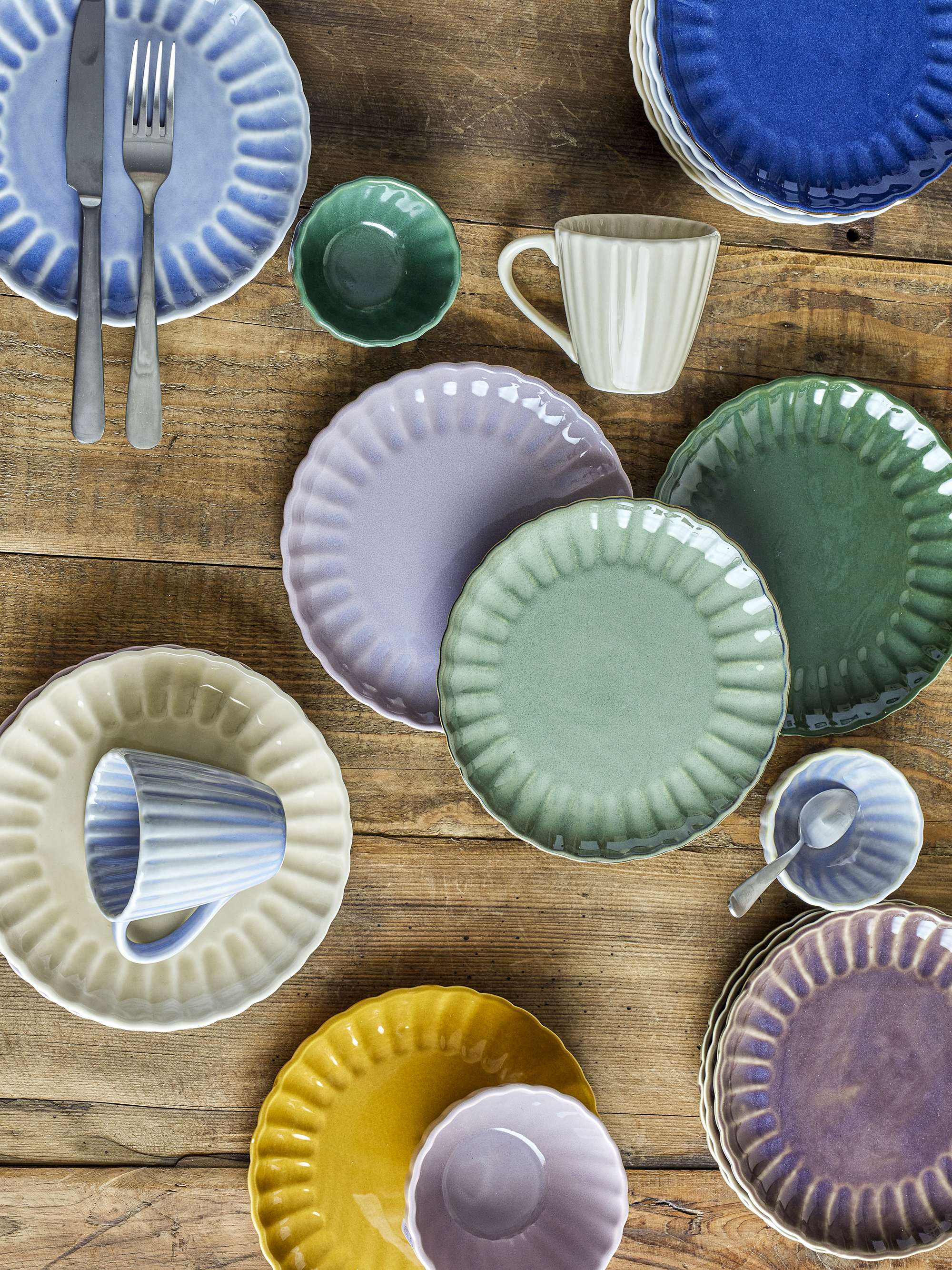 Latina Tallerken, Grøn, Stentøj, D20xH2 cm