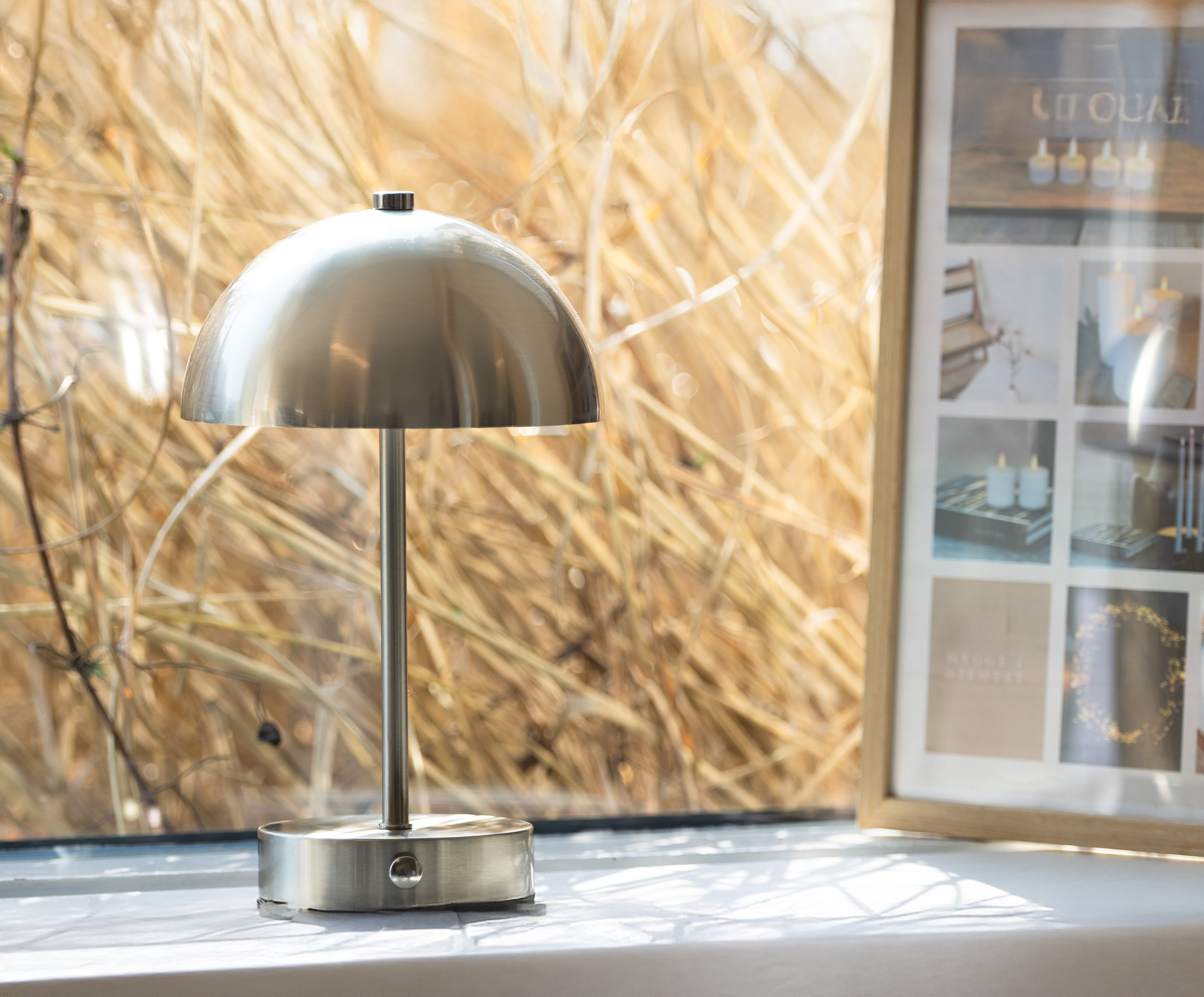 Skandi GOP genopladelig Bordlampe Ø15 cm x H25,5 cm - Sølv Skandi GOP genopladelig Bordlampe Ø15 cm x H25,5 cm - Sølv