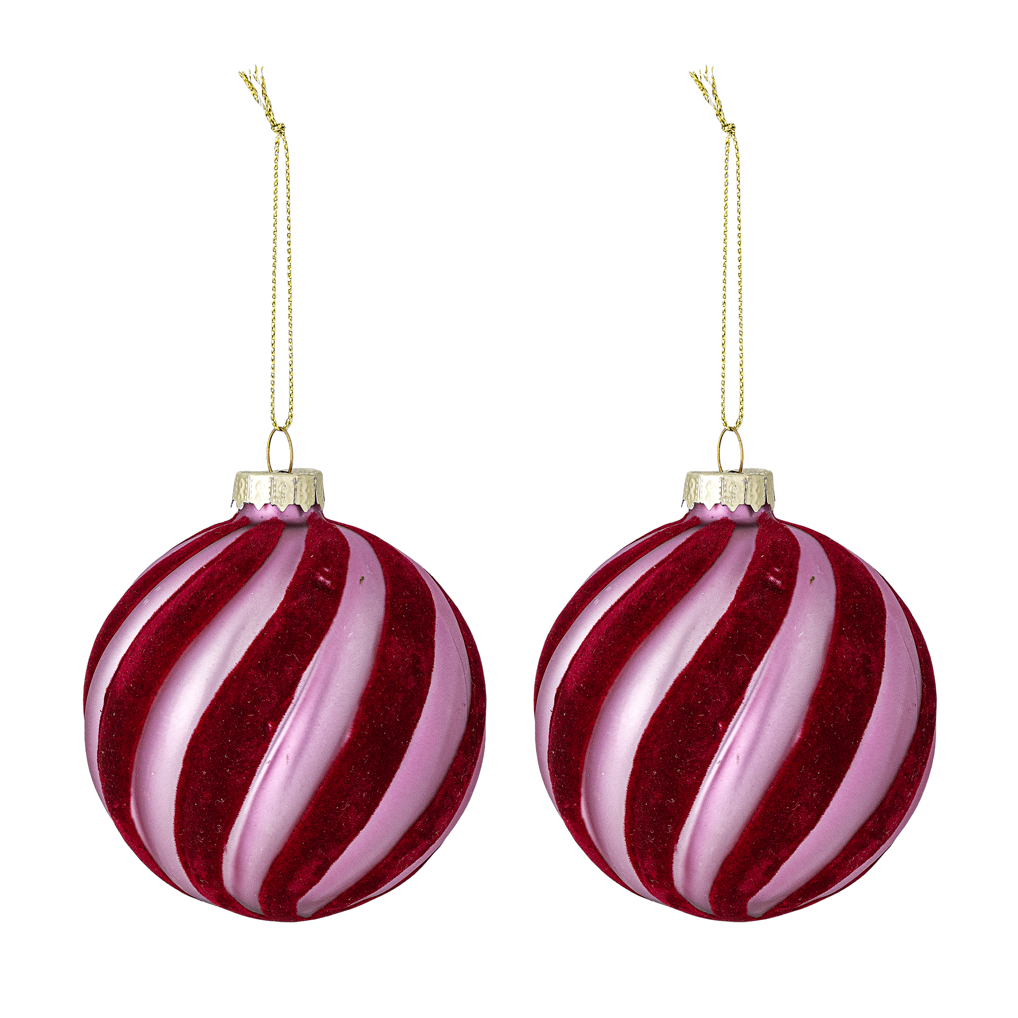 Bloomingville - Sayla Ornament, Rød, Glas, D8 cm, Set of 2