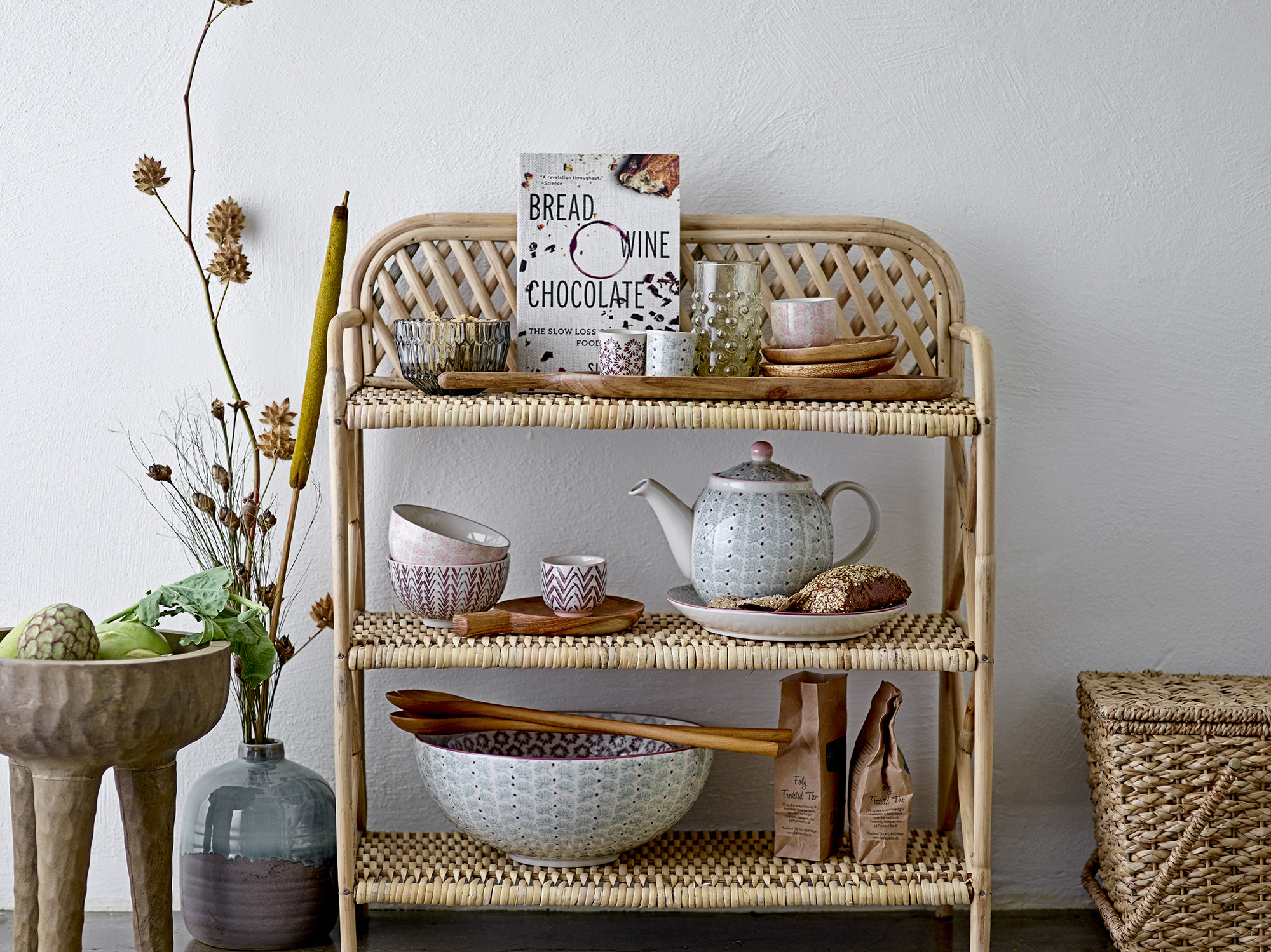 Maya Skål, Grøn, Stentøj, D28,5xH11,5 cm