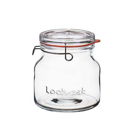 Luigi Bormioli Lock Eat Sylteglas med patentlåg buttet Dia 14,5 x 15,5 cm 1,5 liter Klar