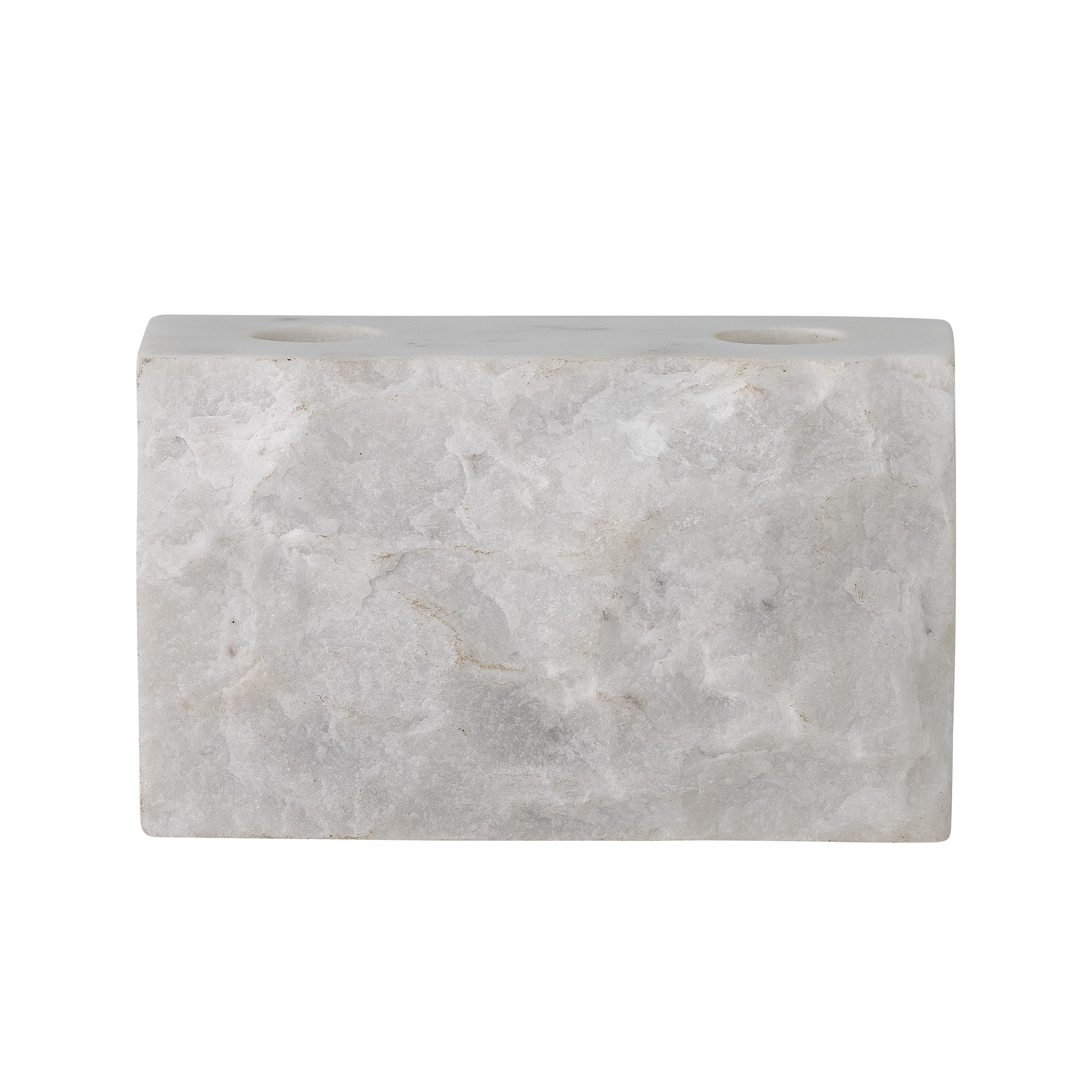 Lysestage Bloomingville Magie Hvid Marmor 8x8x14 cm