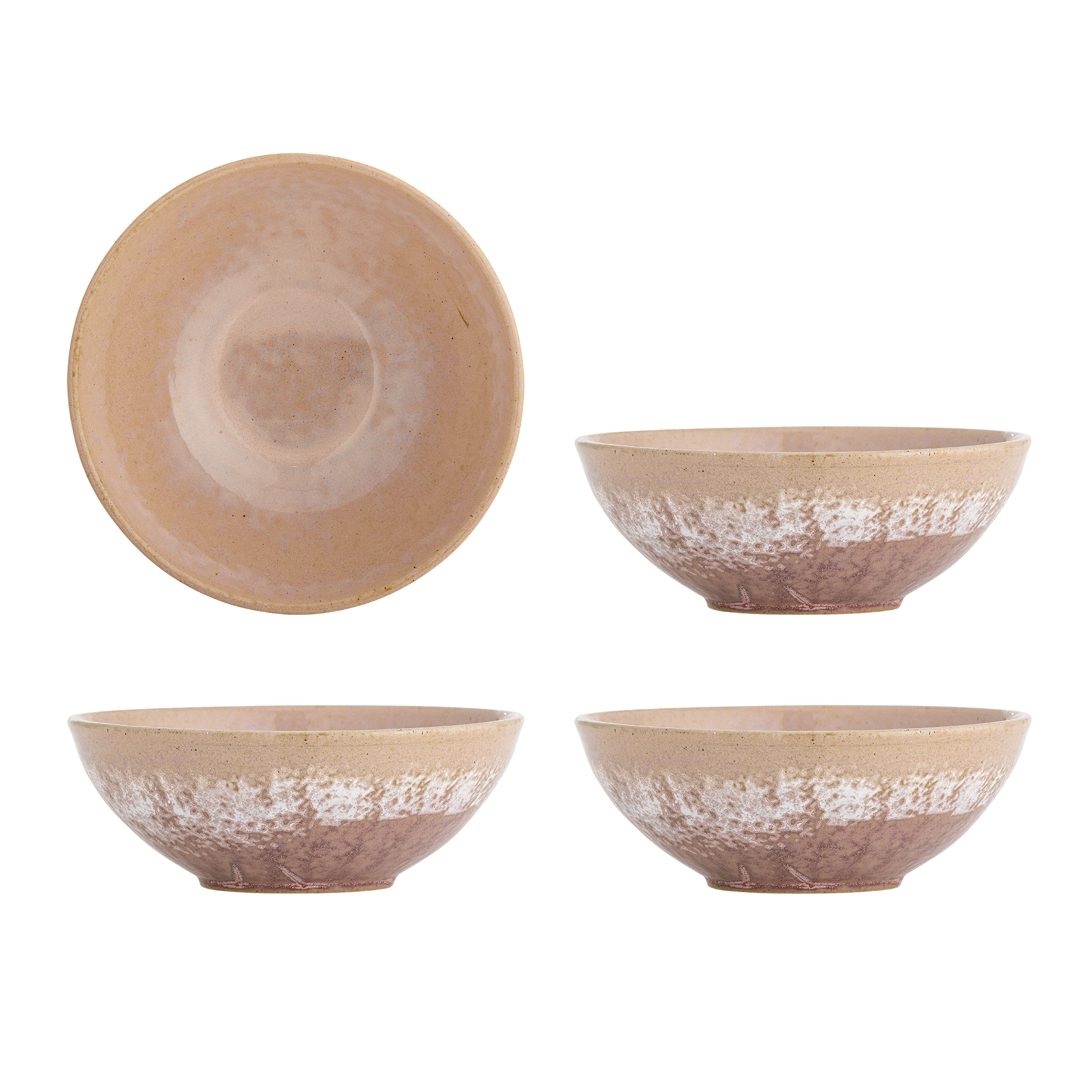 Bloomingville - Darlene Skål, Rosa, Stentøj, D20,5xH7,5 cm, Set of 4