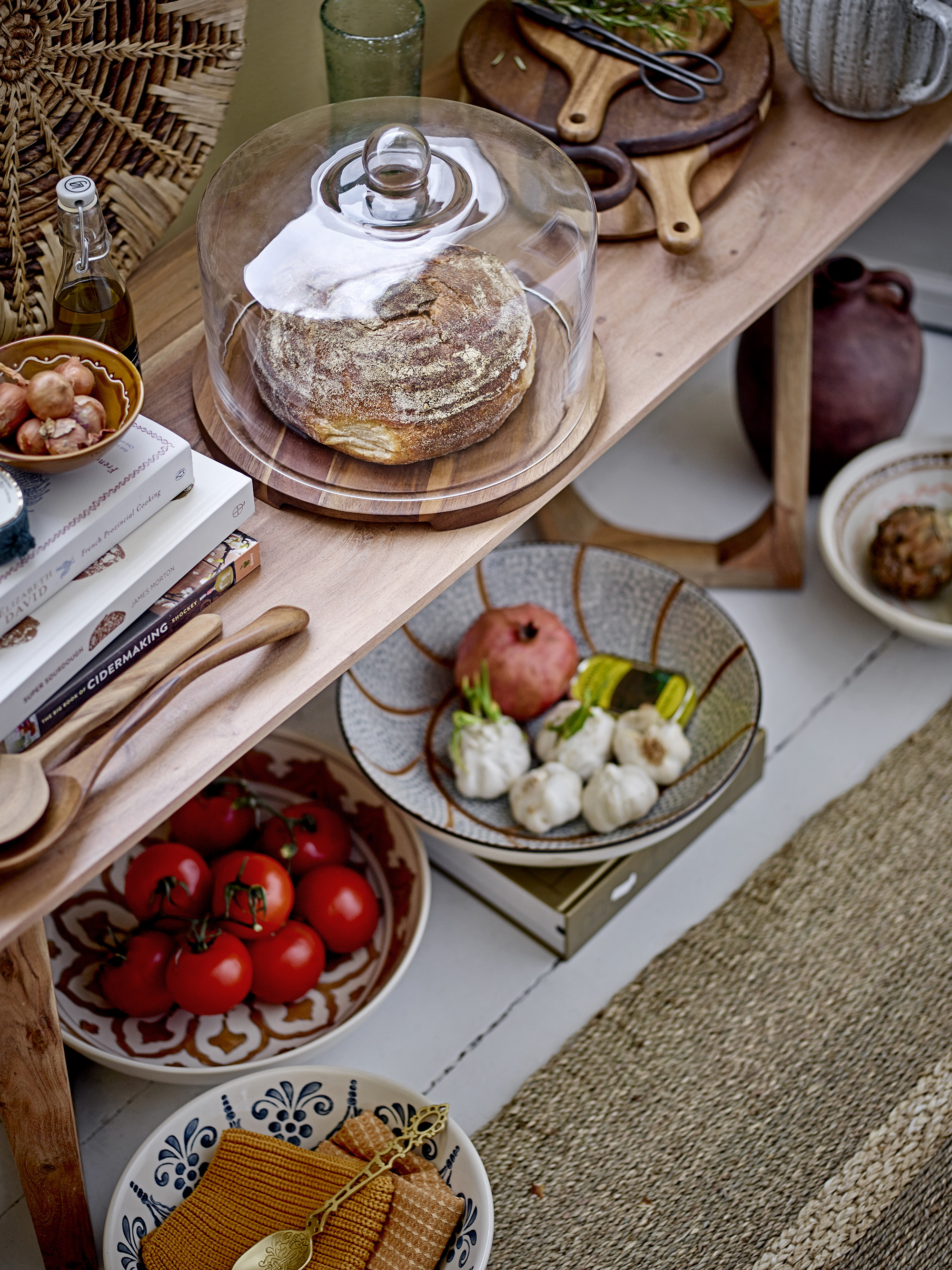 Heikki Skål, Blå, Stentøj, D26,5xH11 cm