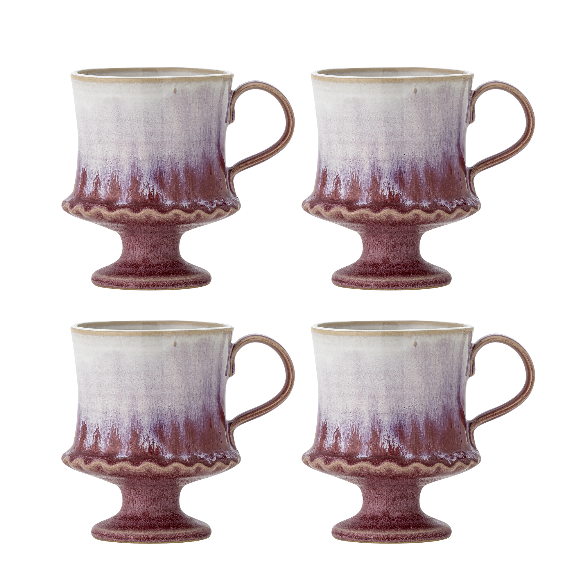 Bloomingville - Odile Krus, Rosa, Stentøj, D9xH10,5 cm, Set of 4