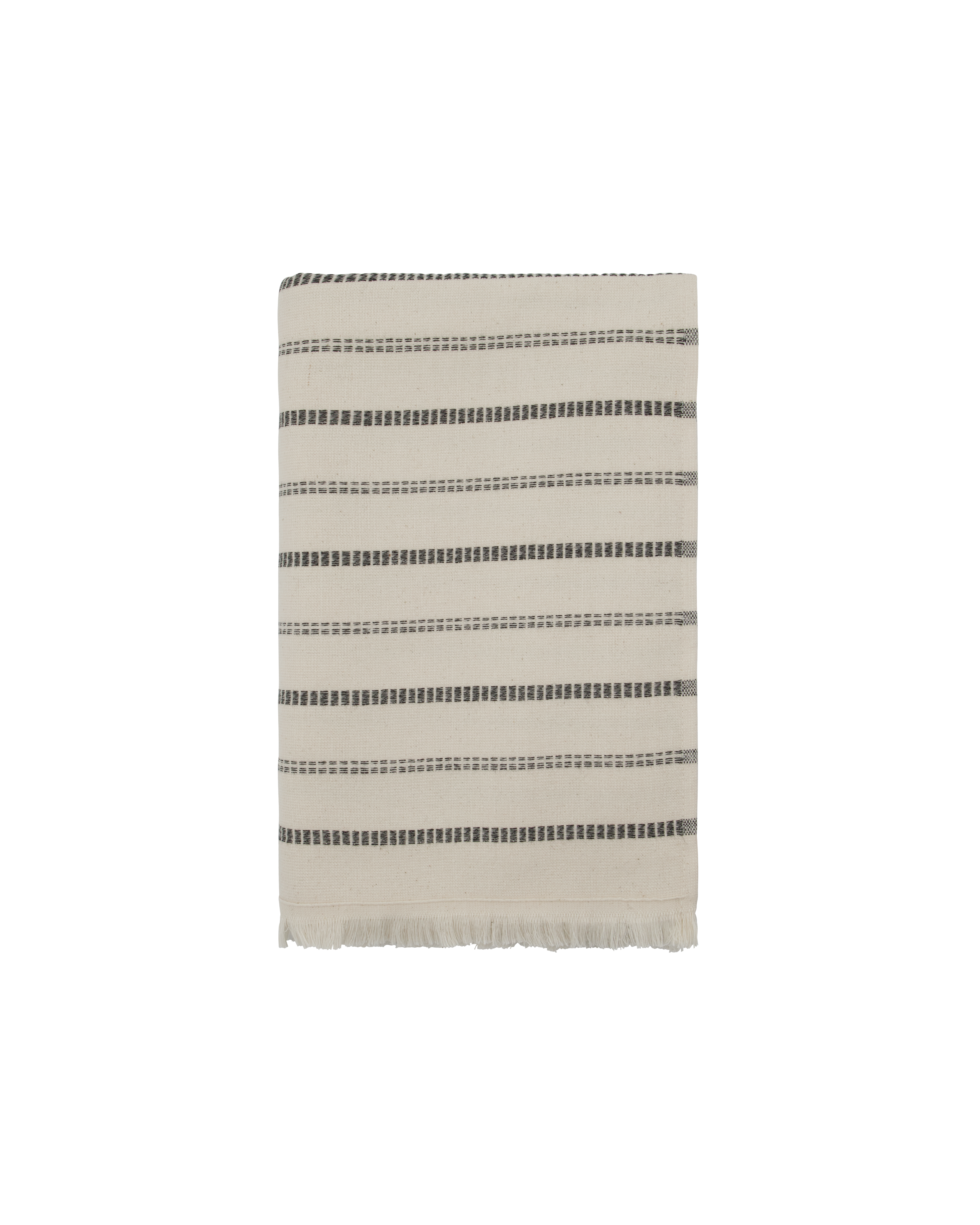 Meraki - Håndklæde, True, Råhvid, 70x140cm, Sort