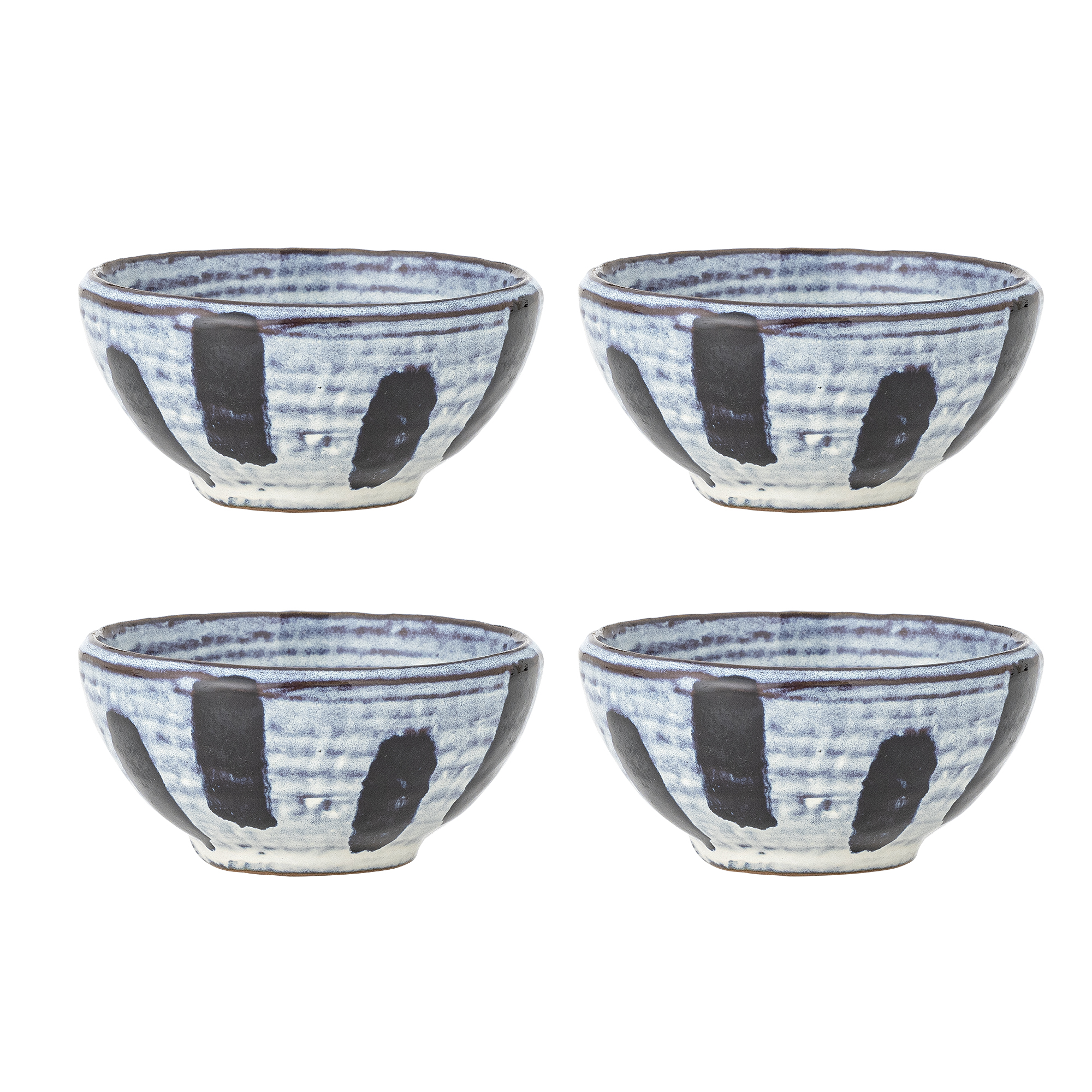 Bloomingville - Ever Skål, Sort, Stentøj, D9xH4,5 cm, Set of 4