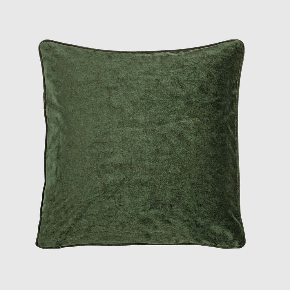 Velvet pudebetræk, 45 x 45 cm, forest*