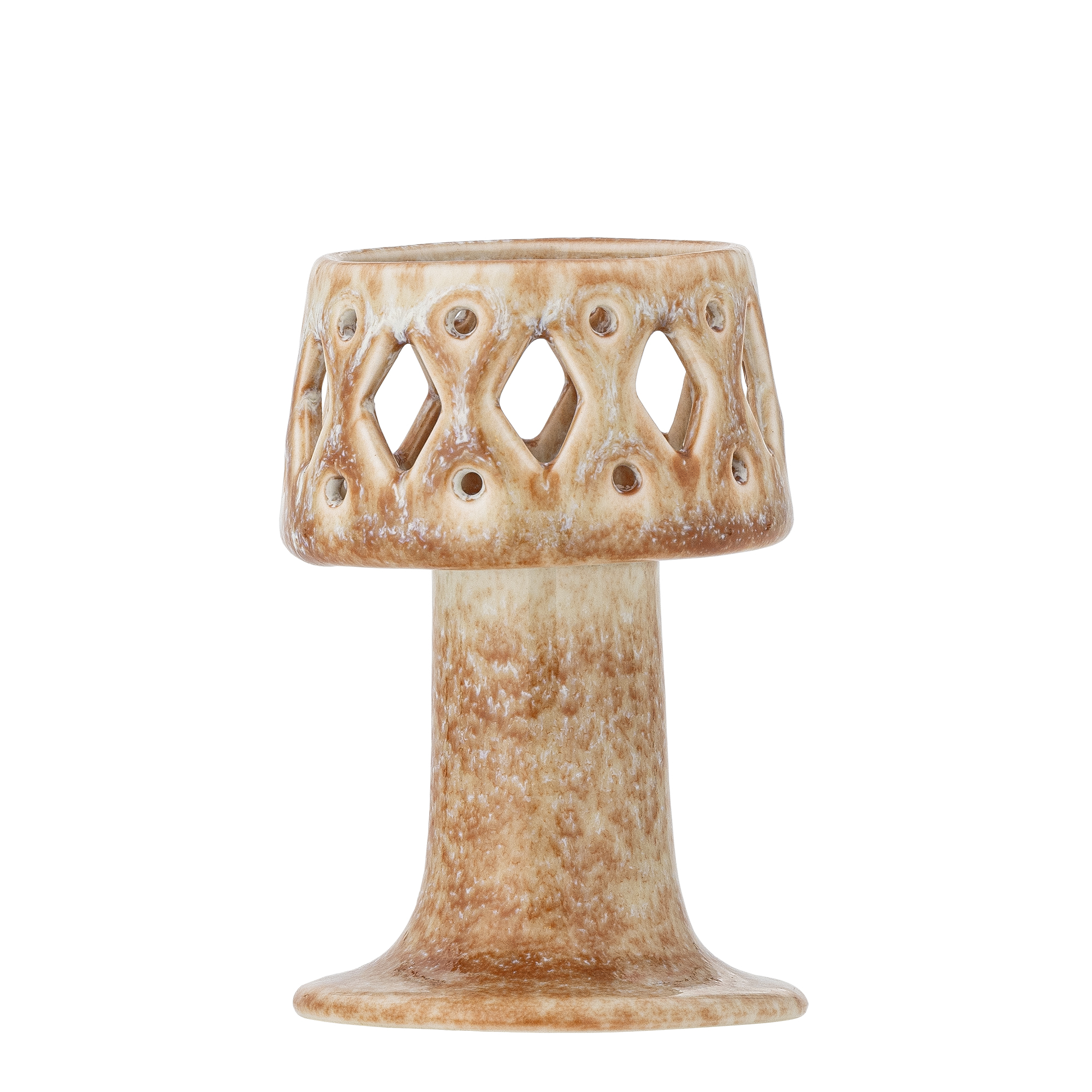 Bloomingville - Patty Fyrfadsstage, Natur, Stentøj, D8xH12 cm