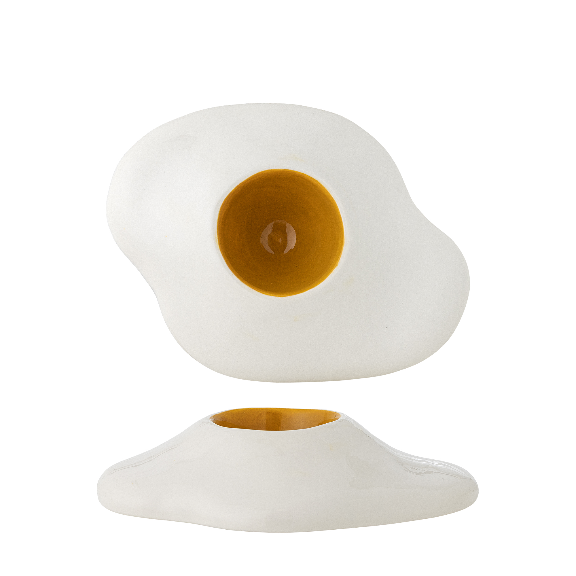 Bloomingville - Eggert Æggebæger, Hvid, Stentøj, L14,5xH11xW3 cm