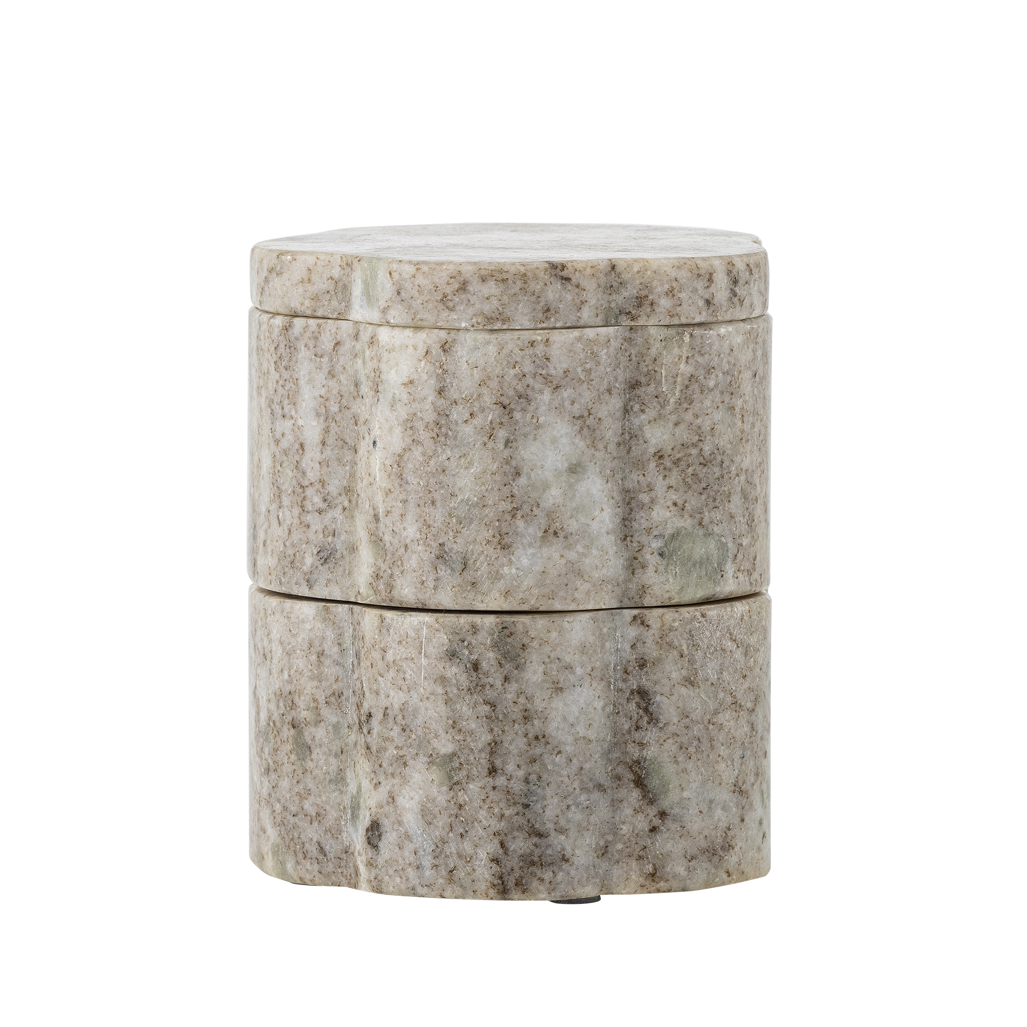 Bloomingville - Nezli Krukke m/låg, Natur, Marmor, L9xH11,5xW9 cm billede