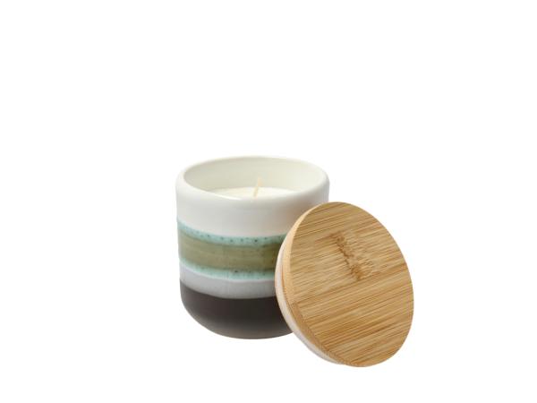 Villa Collection Iris Duftlys Dia 7 x 7,3 cm Hvid/Grøn