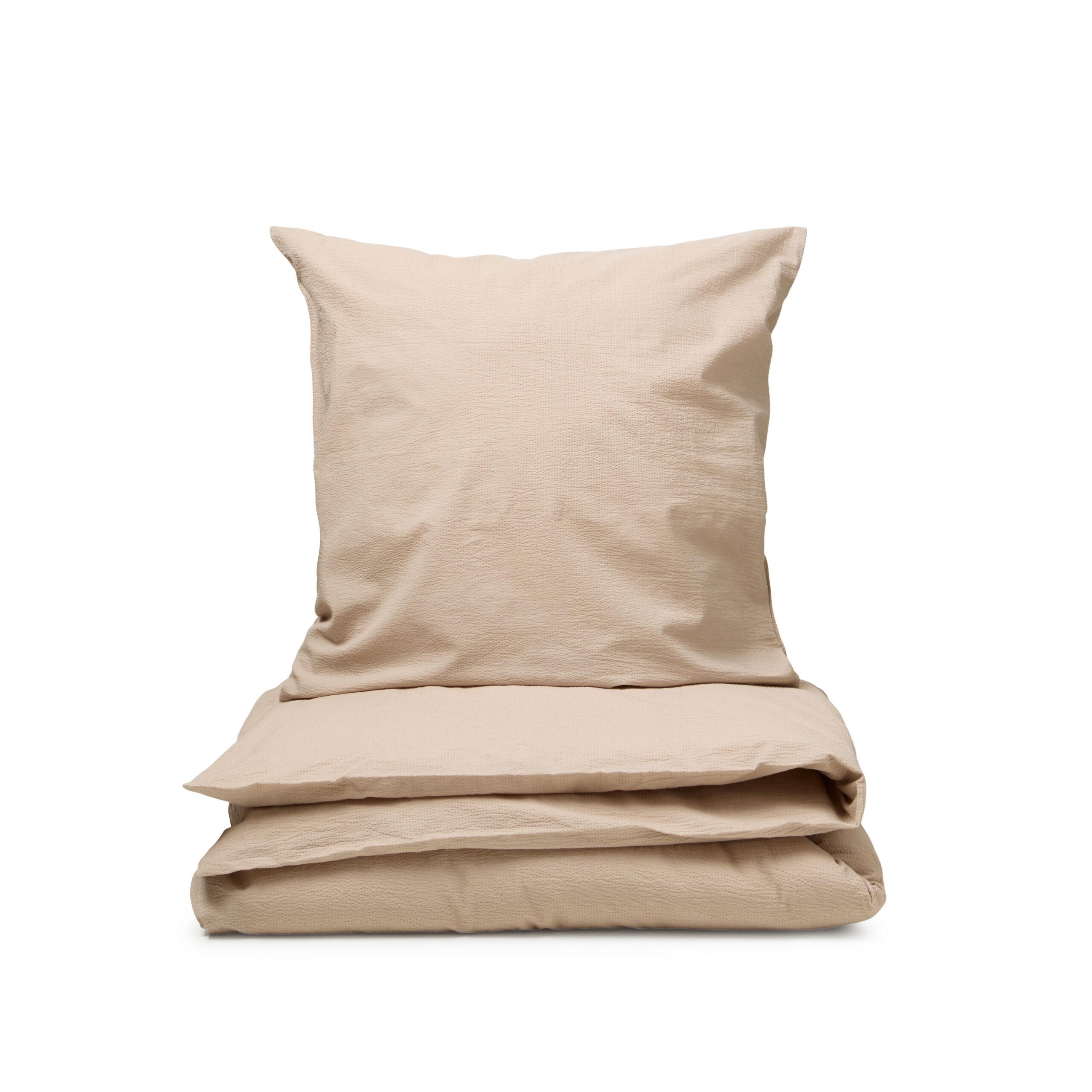 Engholm Textiles - Sengesæt Seersuker Emma 140x220Cm Burnt Orange