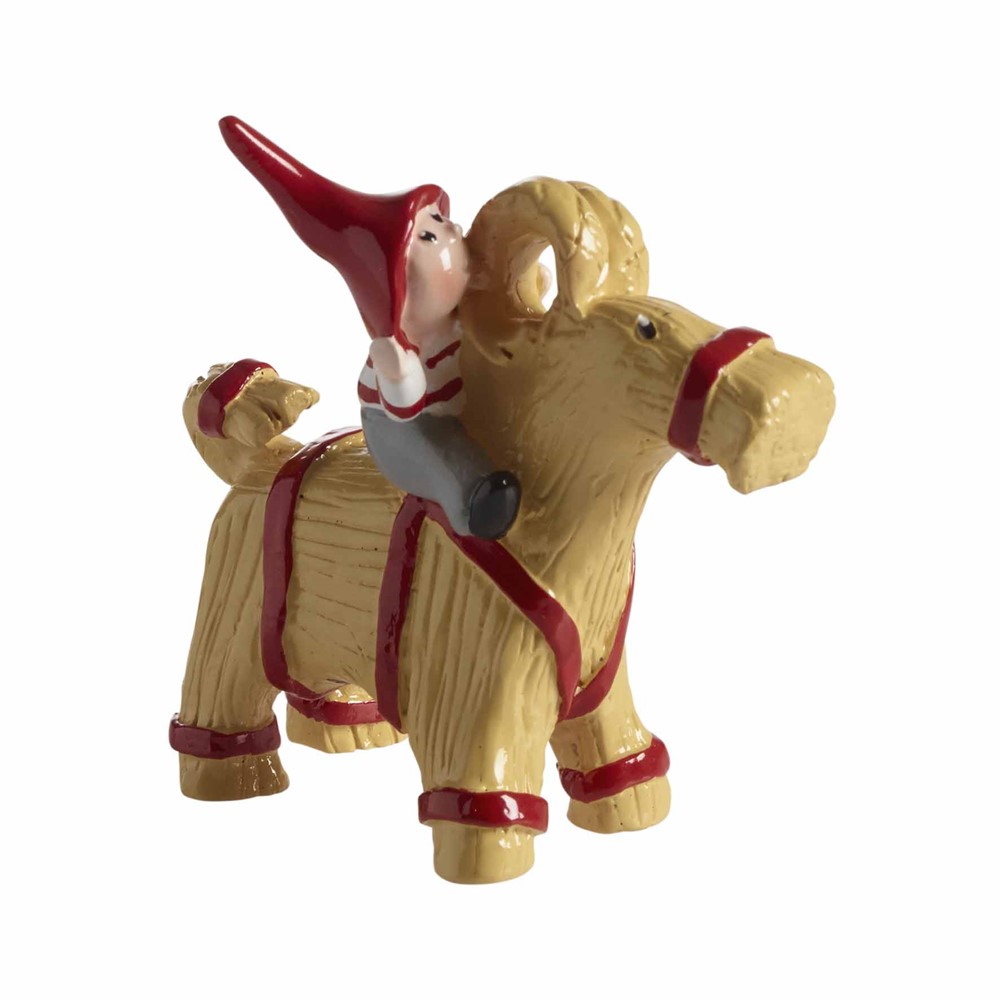 Nääsgränsgården - Tusse with straw goat, H.7,5cm