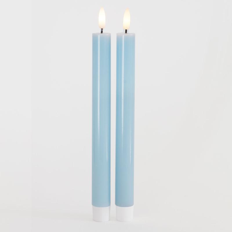 Sirius - Sille Kronelys 2 Stk. sæt, Ø2x25 cm, Himmelblå billede