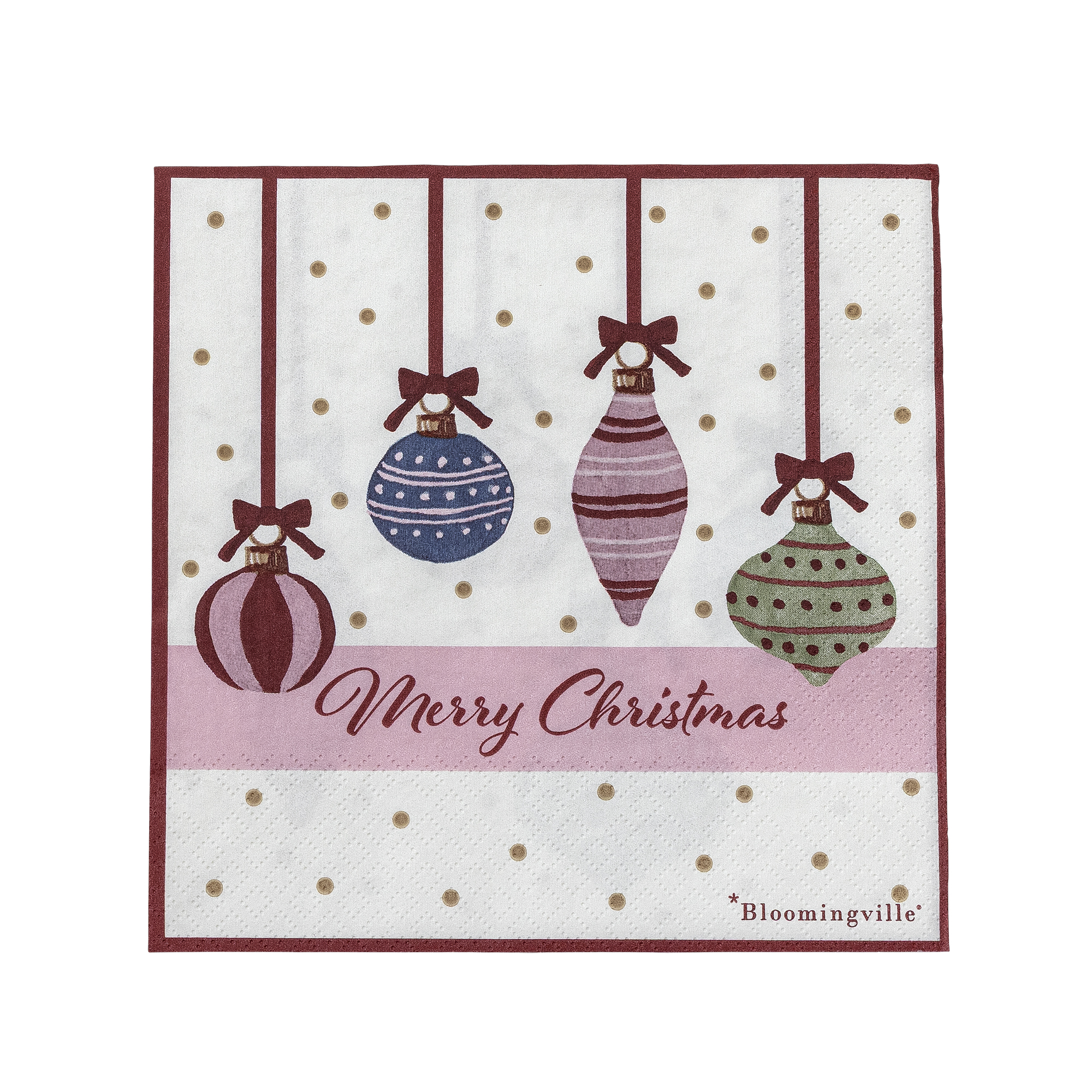 Bloomingville - Ornamentia Serviet, Rød, FSC®Mix, Paper, L33xW33 cm, Pack of 20