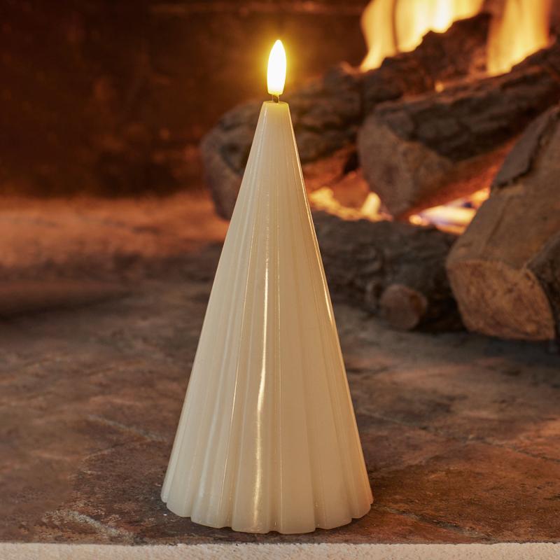 Sirius - Laura Lak Juletræ, Hvid, Ø9,5 x H17 cm billede