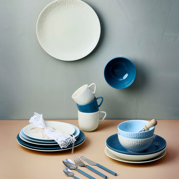 Confetti - Desserttallerken m/relief porcelæn 21 cm. Vanilla