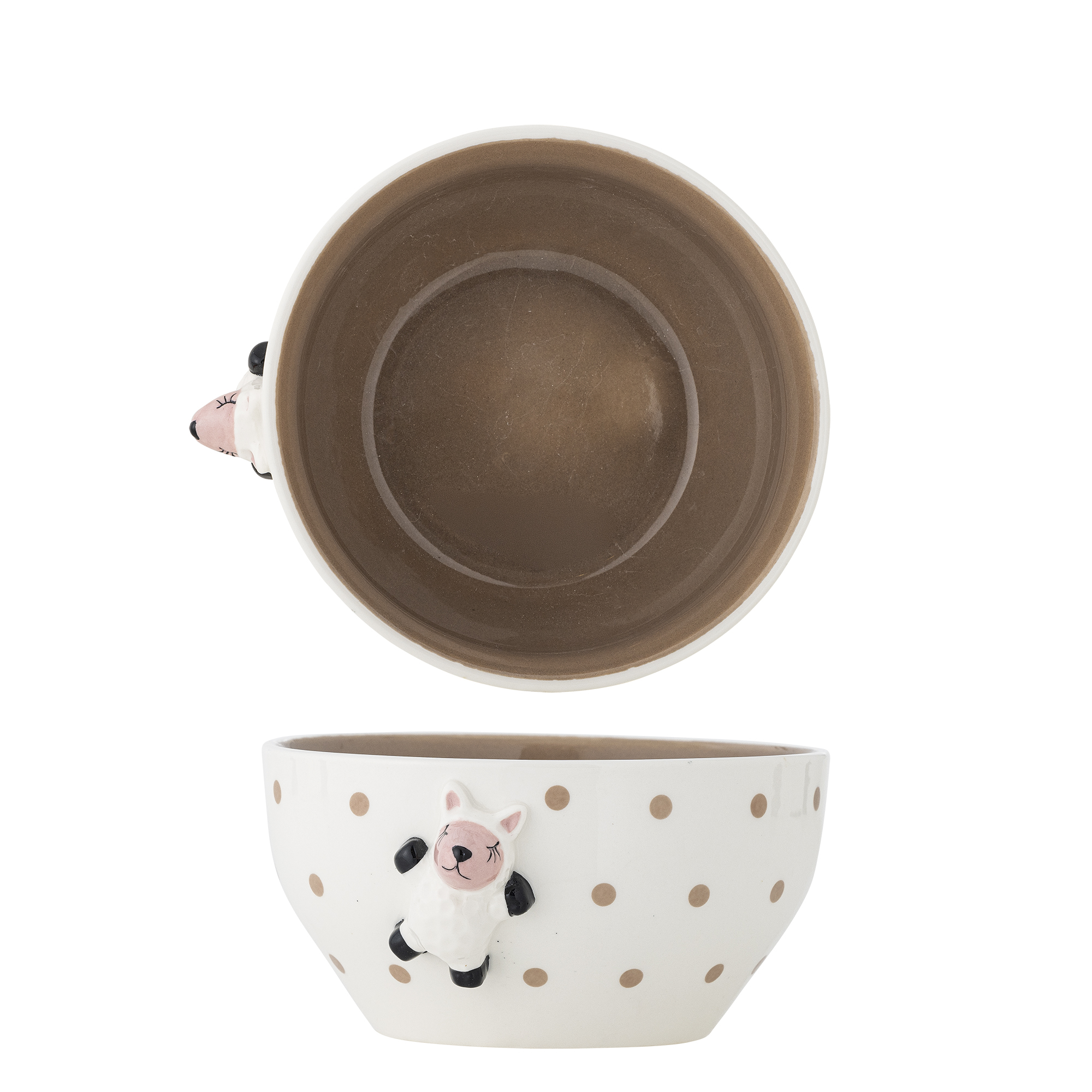 Bloomingville - Dolly Skål, Brun, Stentøj, D14xH7 cm billede