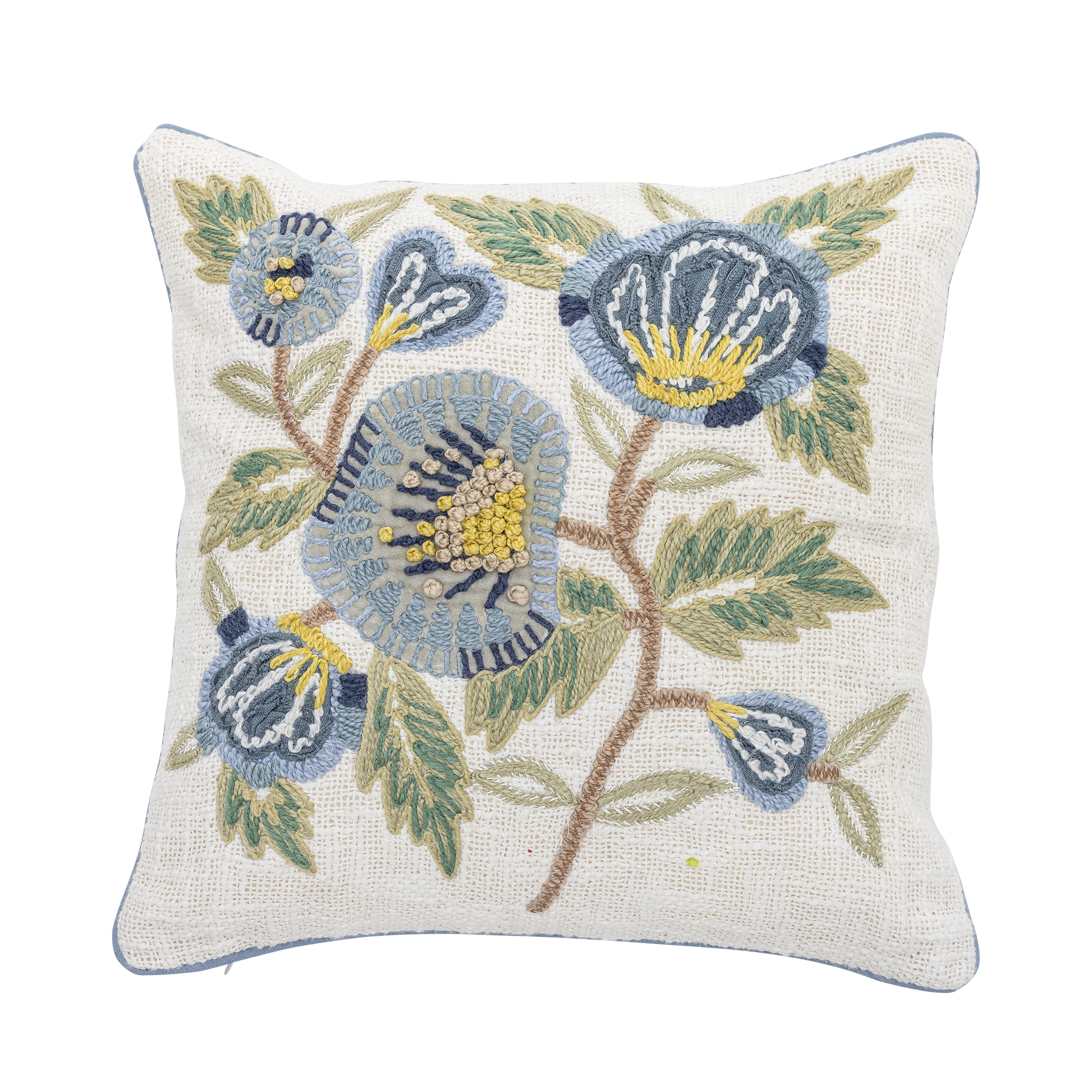 Bloomingville - Hanna Pude, Blå, Bomuld OEKO-TEX®, L45xW45 cm