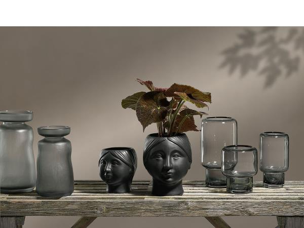 Villa Collection Ist Vase Dia. 13,8 x 24 cm Grå