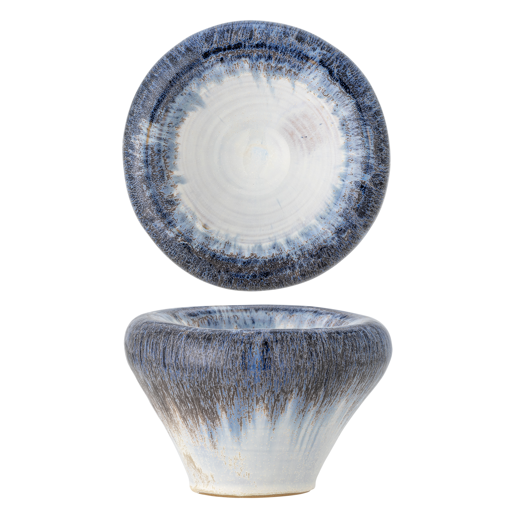 Bloomingville - Finna Skål, Blå, Stentøj, D17xH10,5 cm billede