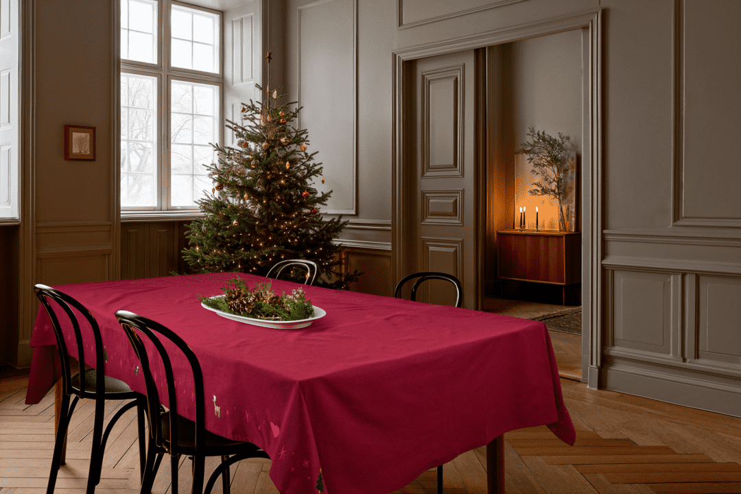 Christmas Fable Dug 150x320 cm rød