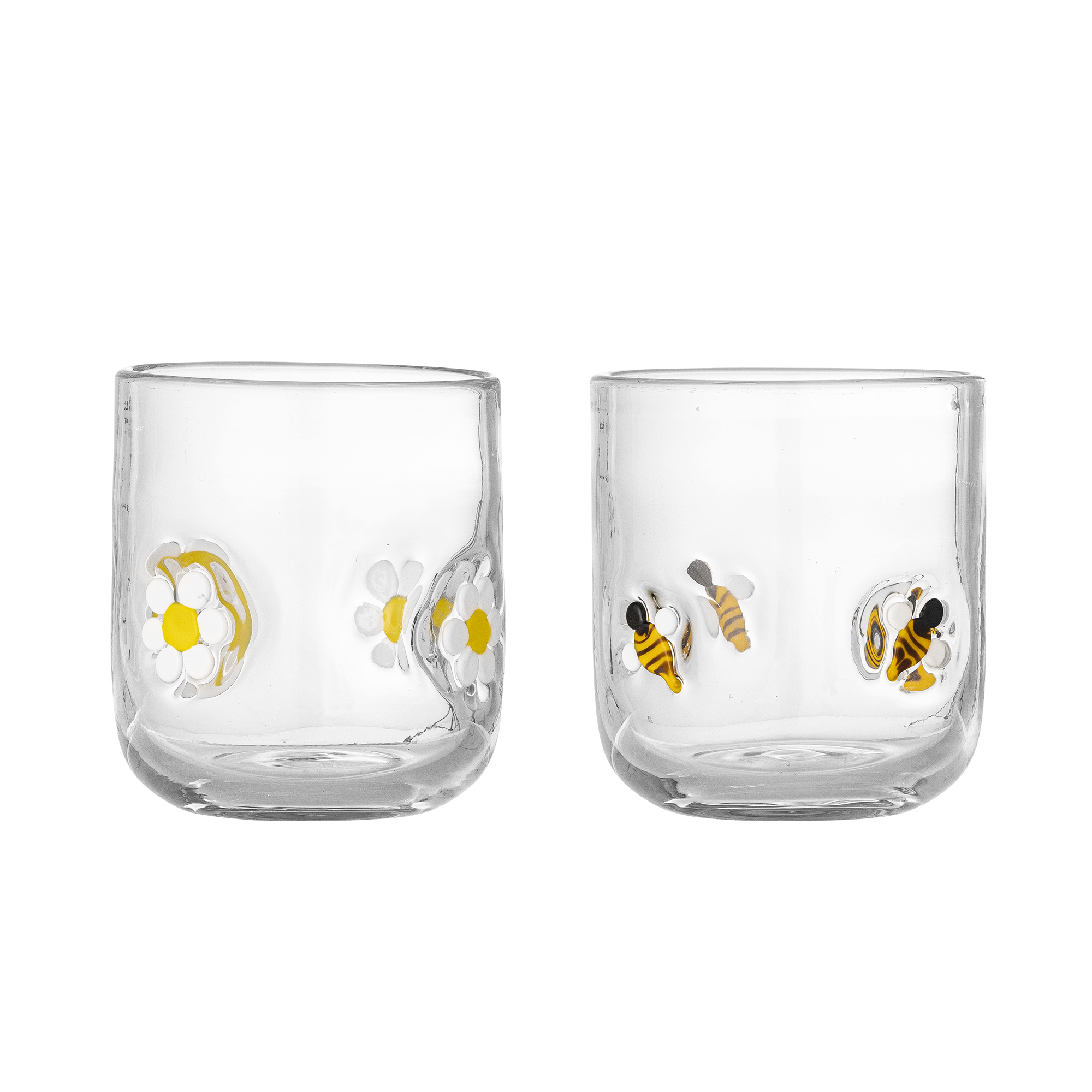 Bloomingville - Buzz Drikkeglas, Klar, Glas, D8xH9 cm, Set of 2 billede