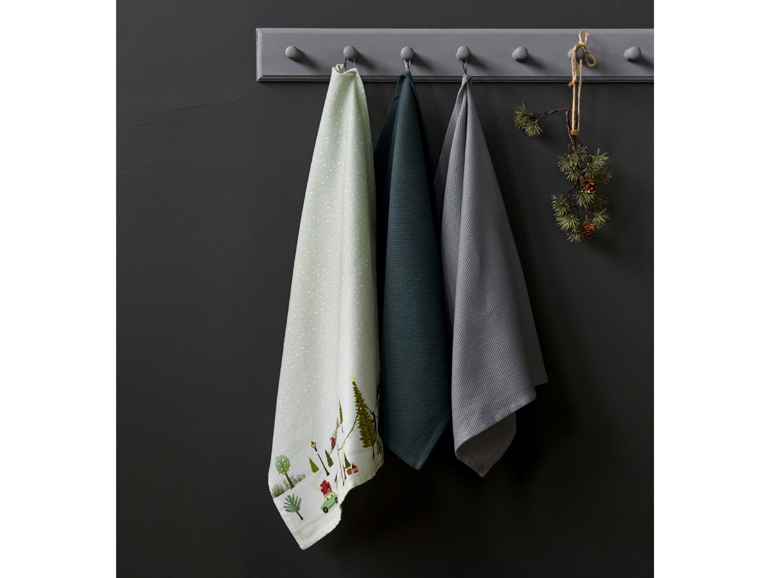 Viskestykke Diamond 50 x 70 cm Forest green