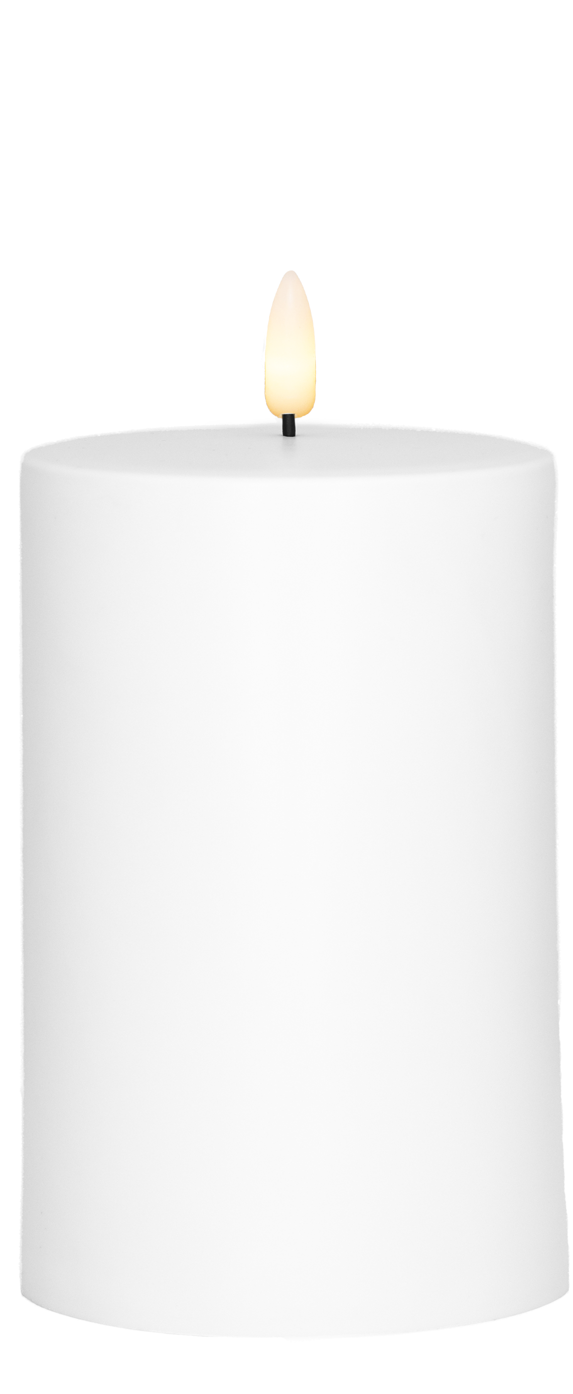 Skandi - LED Bloklys Ø7,5 cm x H15 cm - Udendørs - Hvid