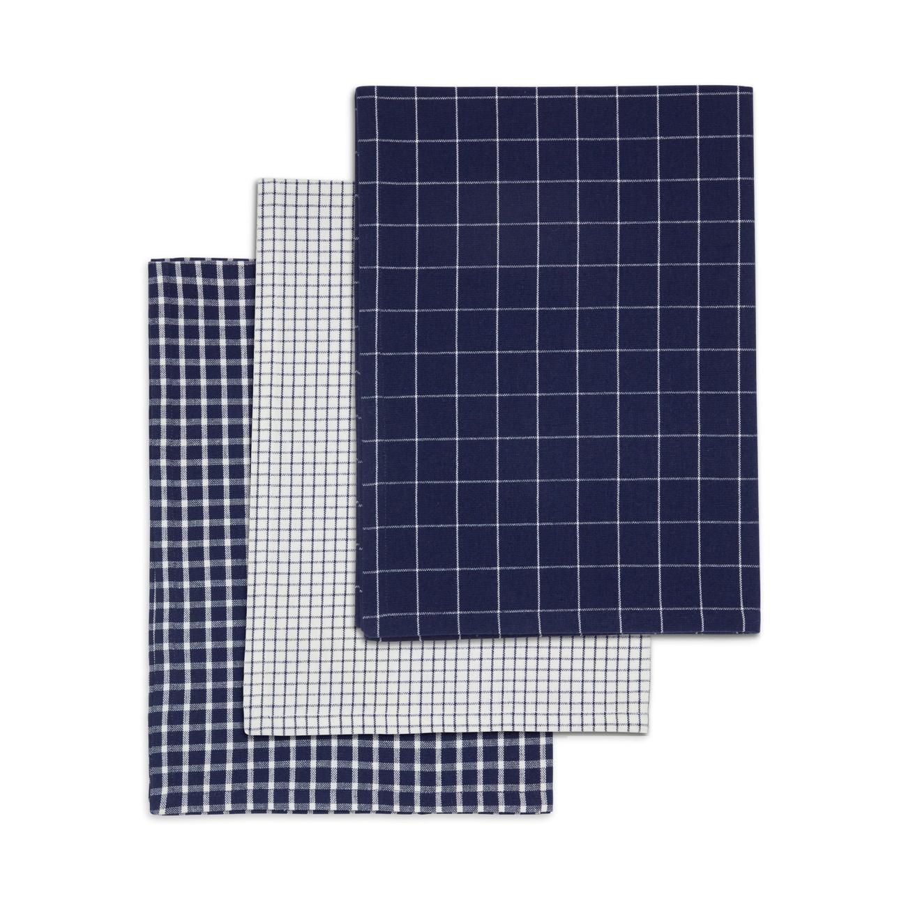 Engholm Textiles - Viskestykke 3-Pack Recycle 50X70 Cm Midnight Blue