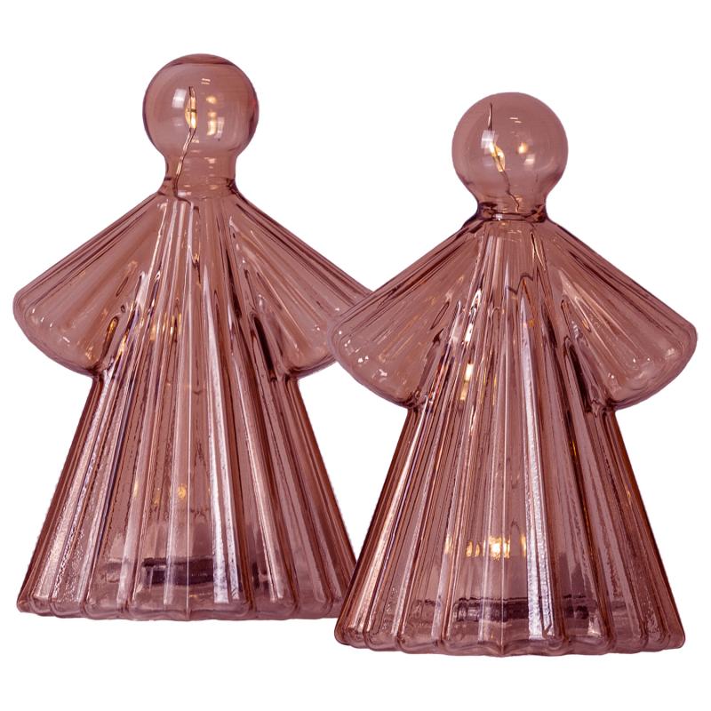Alberte Engel 2stk H10cm Bordeaux Alberte Engel 2stk H10cm Bordeaux