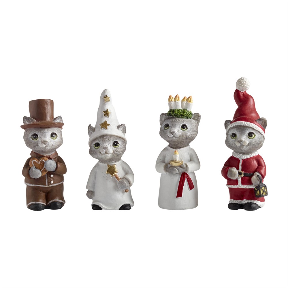 Lucia 4-pak, katte small H.4-5cm
