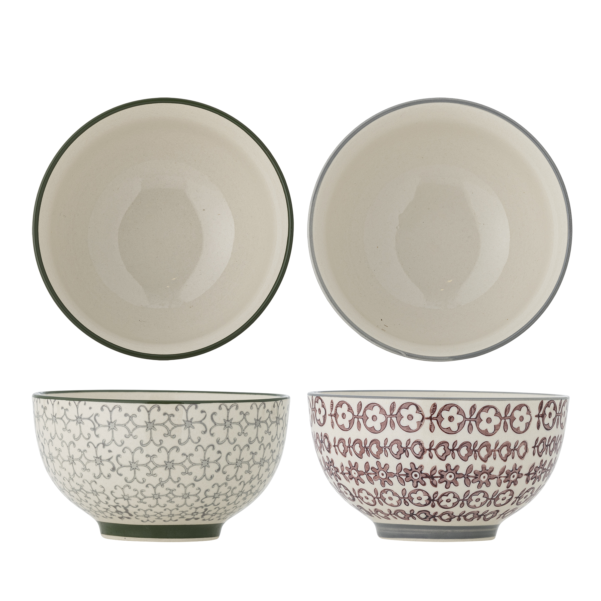 Bloomingville - Karine Skål, Multifarvet, Stentøj, D13,5xH7,5 cm