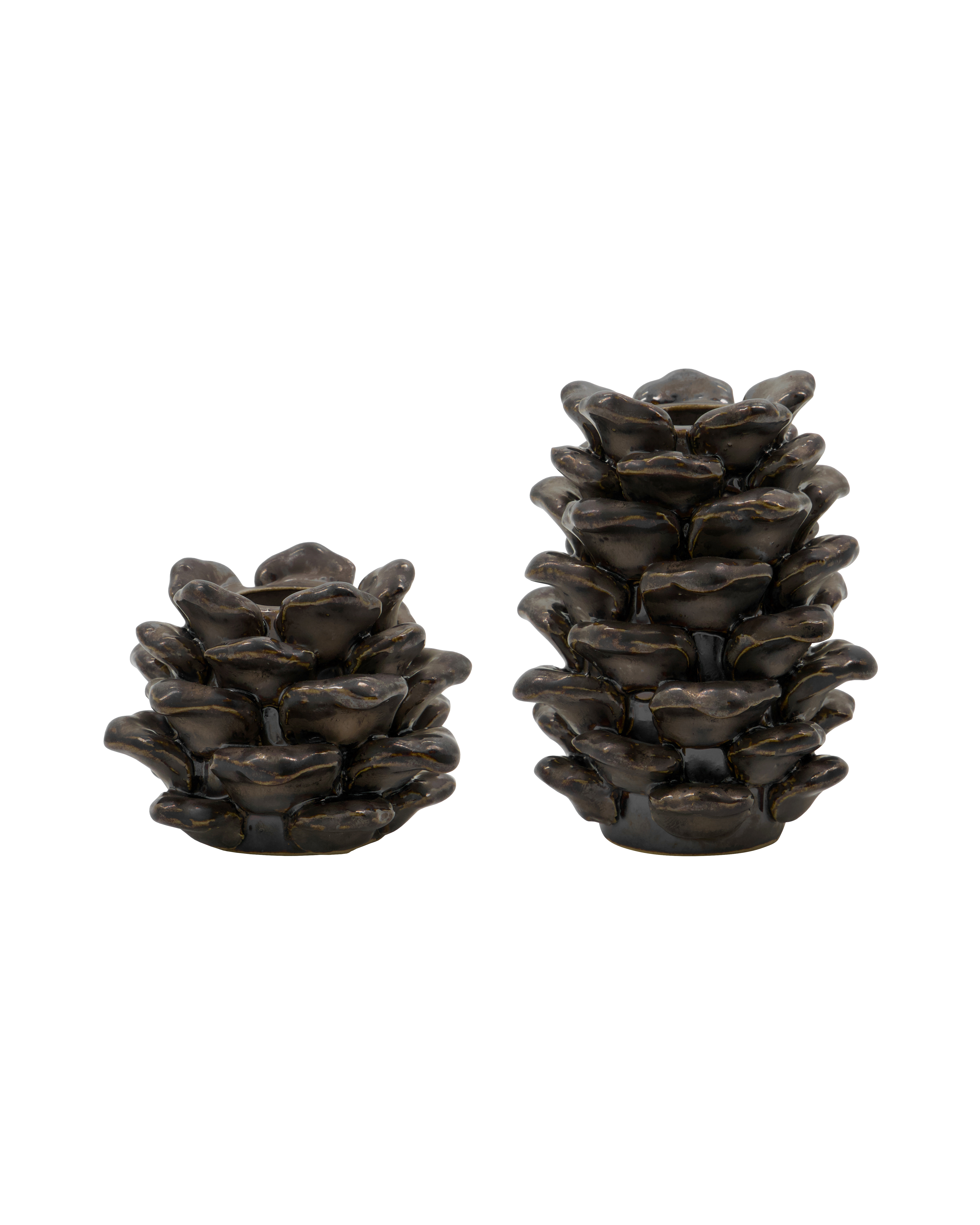 House Doctor - Lysestage, Cone, Antik metallisk