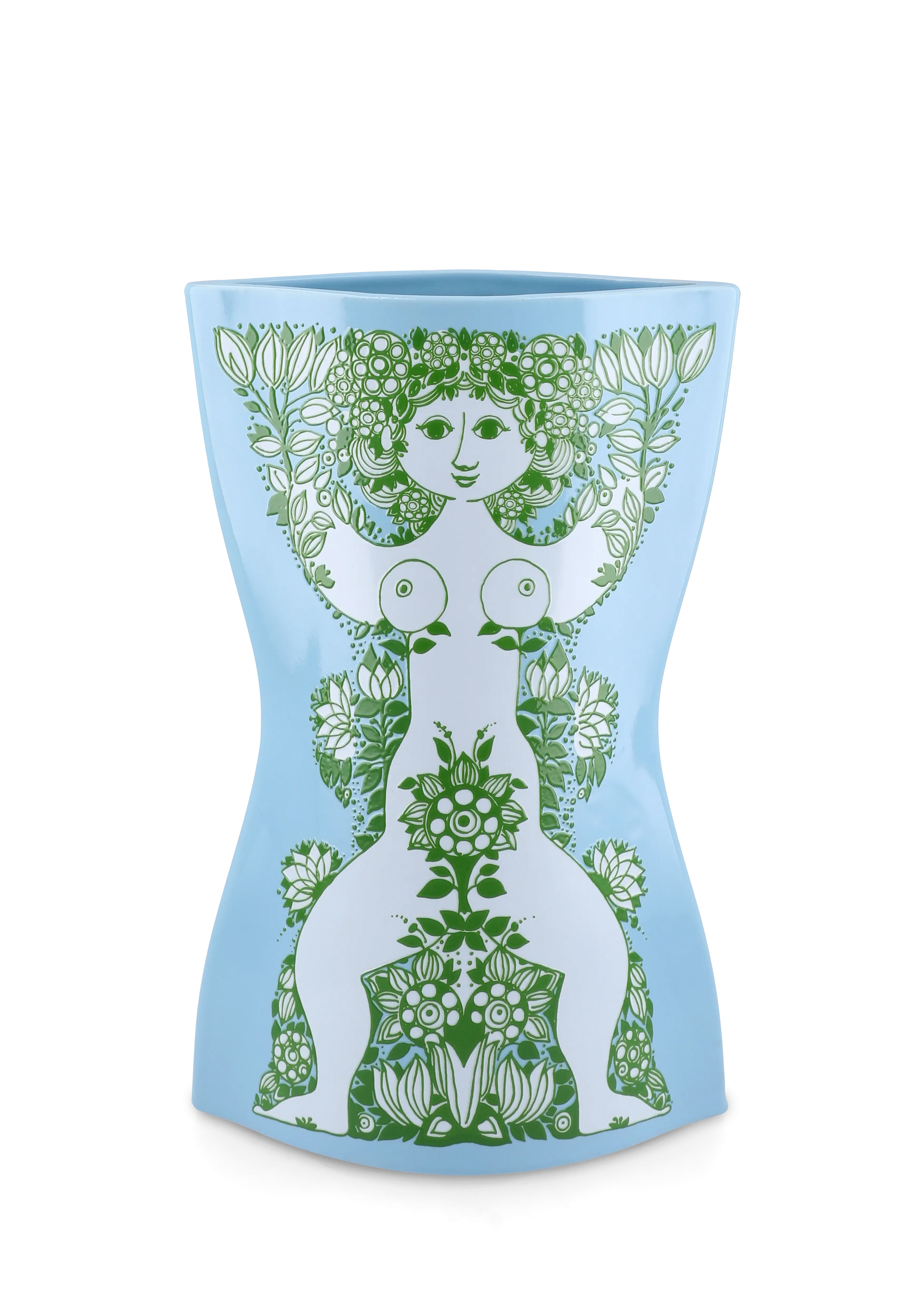 Bjørn Wiinblad - Nina Vase H28.5 cm lys blå/grøn